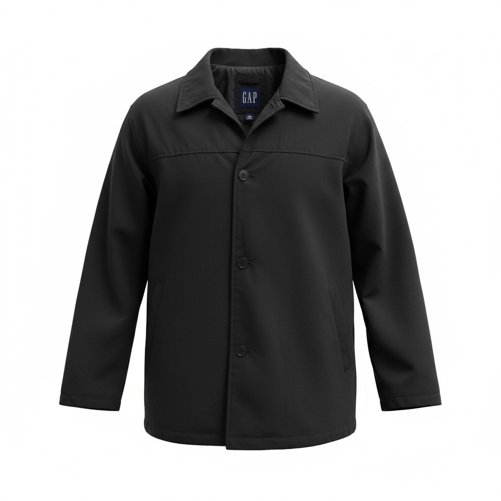 GAP Black Nylon Water-Resistant Jacket Coat – Men’s Large